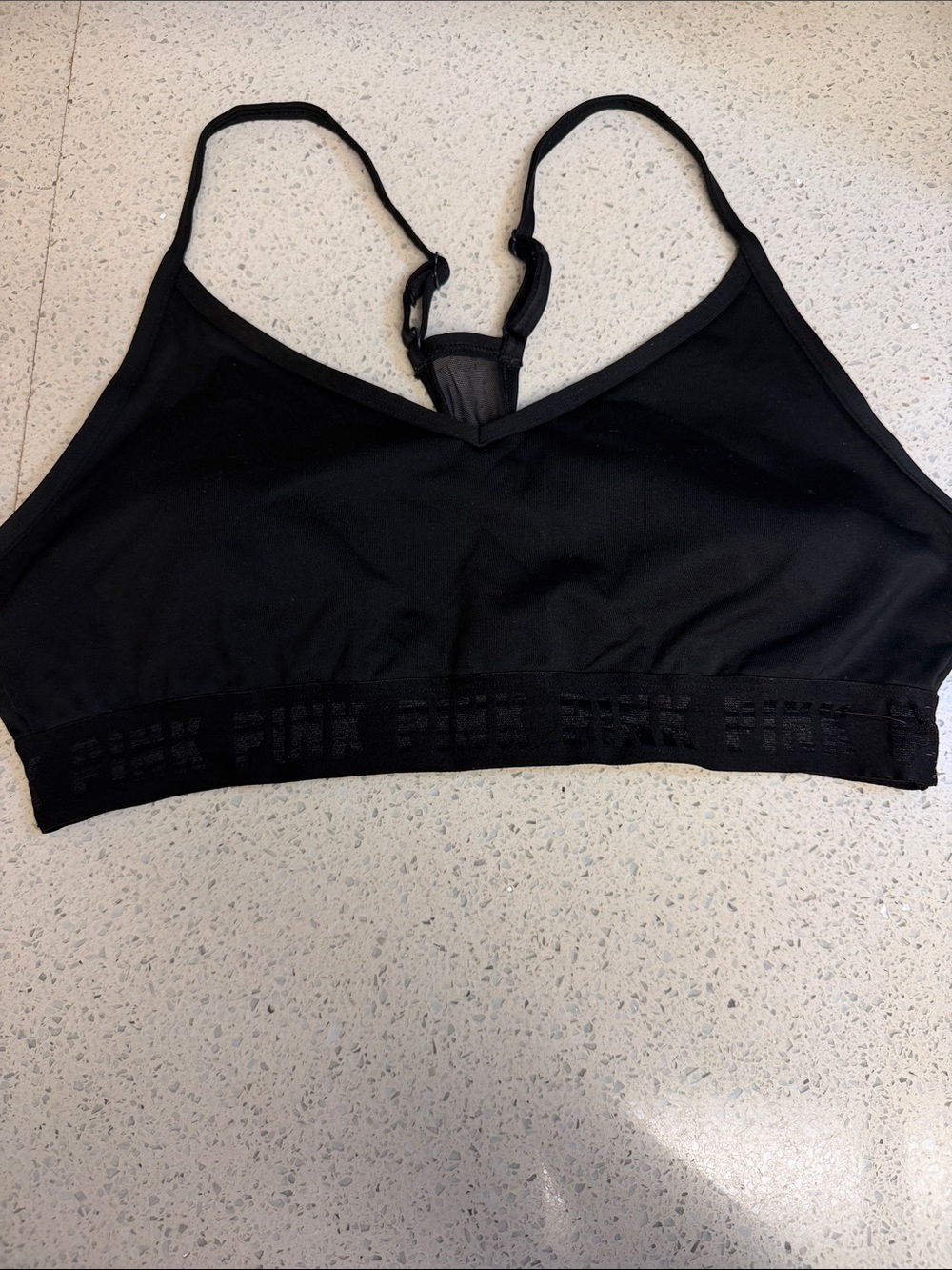 PINK Victoria's Secret Black Racerback Wireless Bralette